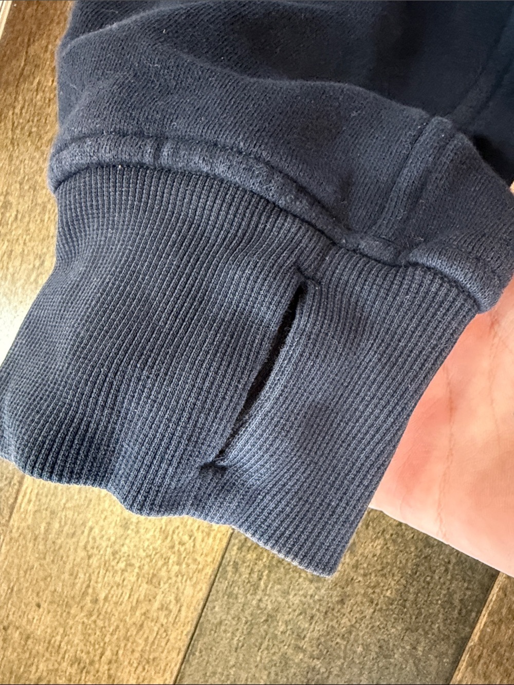 Lululemon Navy Half-Zip Hooded Sweater - Picture 5 of 6